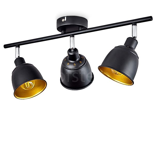 hofstein Deckenleuchte »Manzinello« Deckenlampe, Metall, Schwarz/Goldfarben günstig online kaufen