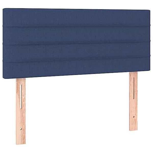 vidaXL Bett, Kopfteil Blau 90x5x78/88 cm Stoff günstig online kaufen