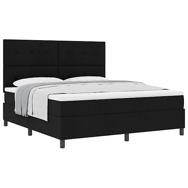 vidaXL Boxspringbett mit Matratze Schwarz 180 x 200 cm Stoff 3339408 günstig online kaufen