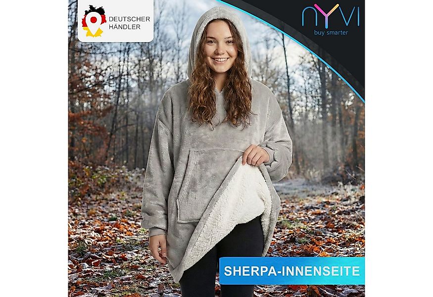 Wohndecke IamFlauschi Hoodie Decke mit Ärmeln, Kapuze und Kängurutasche, NY günstig online kaufen
