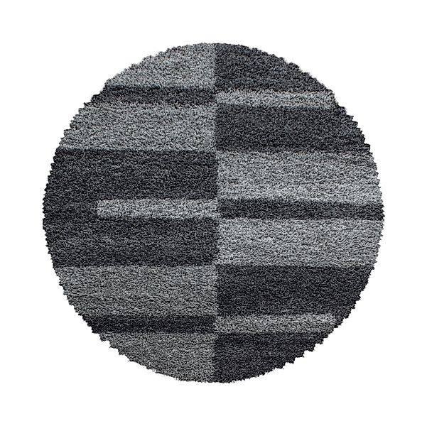 SIMPEX24 Teppich Kariert Design, Rund, Höhe: günstig online kaufen