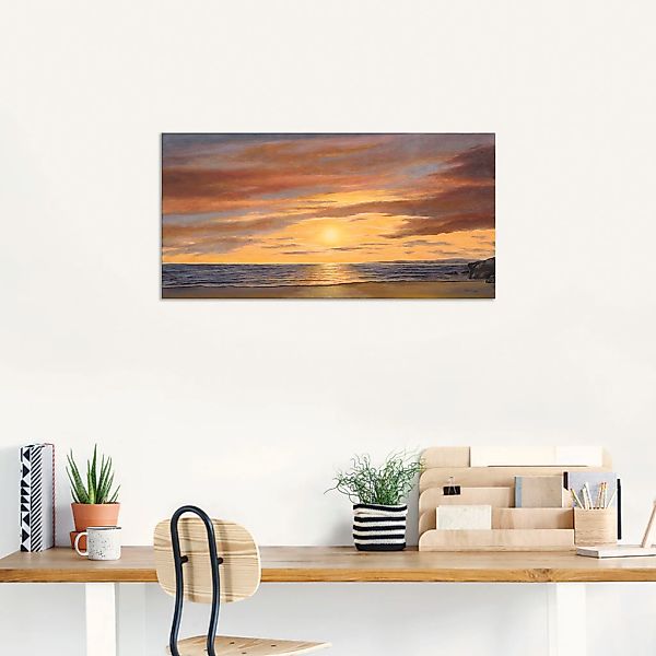 Artland Wandbild "Sonne am Strand", Strand, (1 St.), als Alubild, Outdoorbi günstig online kaufen