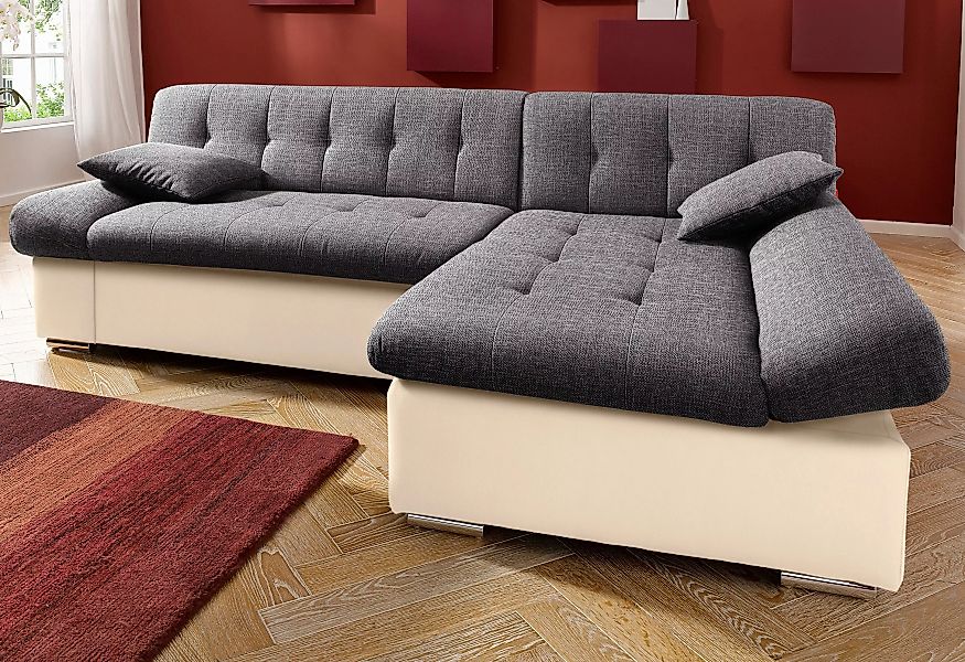 TRENDMANUFAKTUR Ecksofa "Reggae, modern und bequem, aktueller Materialmix, günstig online kaufen