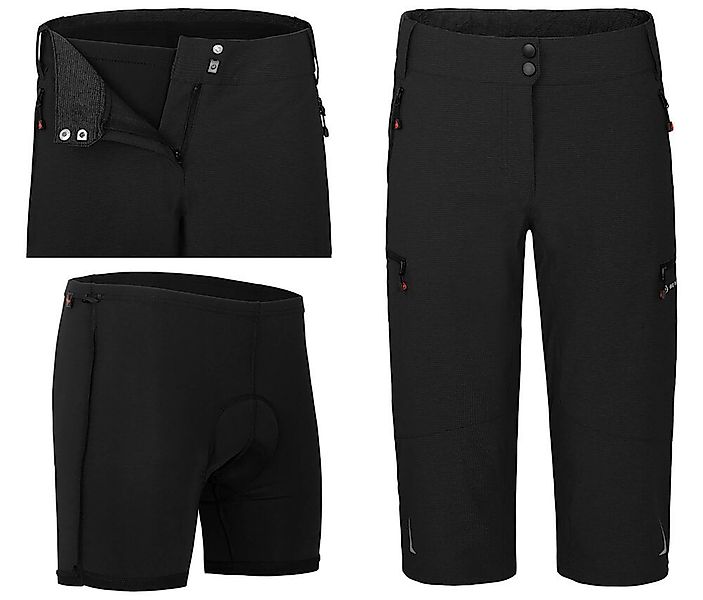 Bergson Fahrradhose VINA Capri Damen 3/4 Radhose (mit gepolsterter Innenhos günstig online kaufen