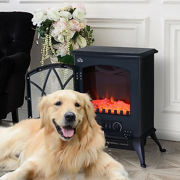 HOMCOM Elektrokamin LED, Elektrokamin Elektrischer Kamin Kaminofen 1000W,20 günstig online kaufen