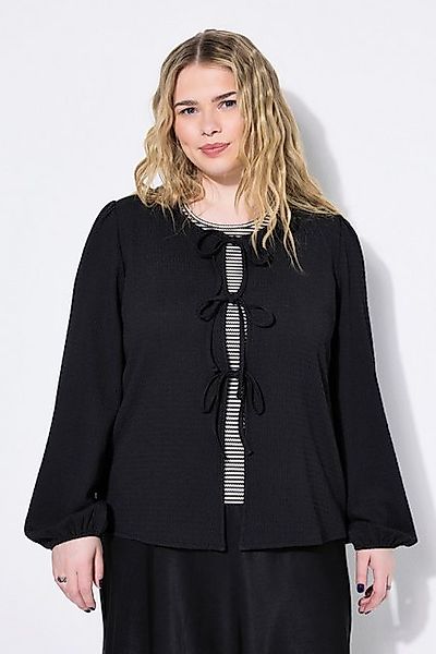 Studio Untold Satinbluse Bluse Schleifen-Verschluss Puffärmel günstig online kaufen