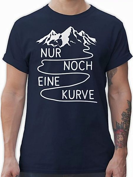 Shirtracer T-Shirt Nur noch eine Kurve Wandern günstig online kaufen