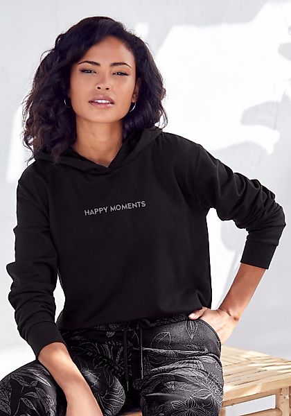 LASCANA Hoodie, mit dezentem Frontdruck, Loungewear günstig online kaufen