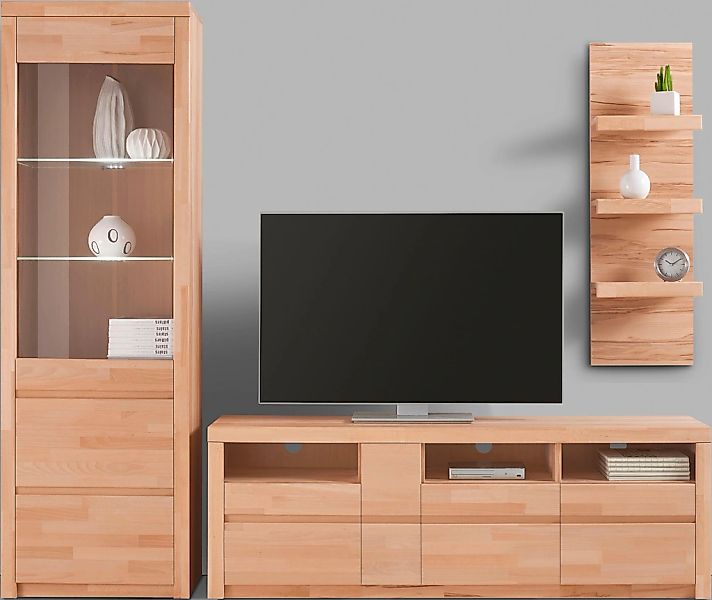 Home affaire Wohnwand "Silkeborg", (Set, 3 St.), teilmassives Holz günstig online kaufen