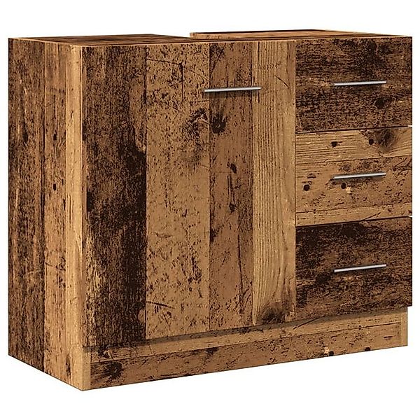 vidaXL Schrankmodule Waschbeckenunterschrank Altholz-Optik 63x30x54 cm Holz günstig online kaufen