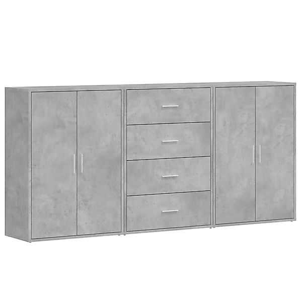 vidaXL Sideboards 3 Stk Betongrau 60x31x84 cm Holzwerkstoff 3276577 günstig online kaufen