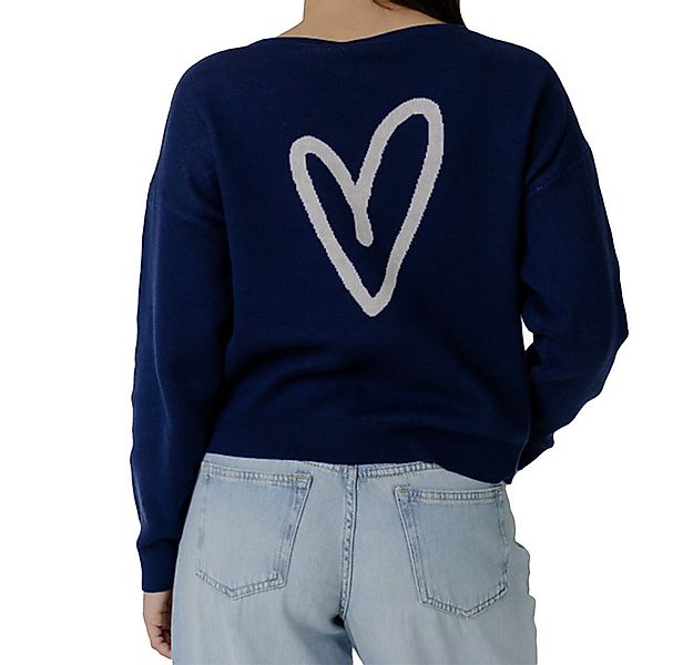 Kleinigkeit V-Ausschnitt-Pullover Wollma Hearteck günstig online kaufen