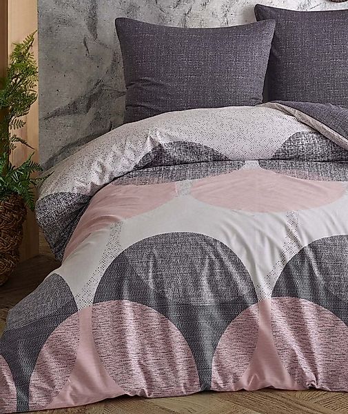 One Home Bettwäsche Kreise, Renforcé, 2 teilig, Baumwolle, meliert und mode günstig online kaufen