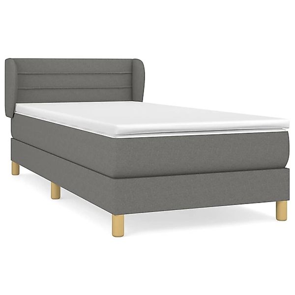 vidaXL Boxspringbett mit Matratze Dunkelgrau 90x190 cm Stoff1388722 günstig online kaufen