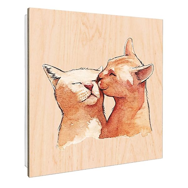 Banjado Schlüsselkasten mit Holzfront 30x30cm Weiß Scharnier Links 50 Haken günstig online kaufen