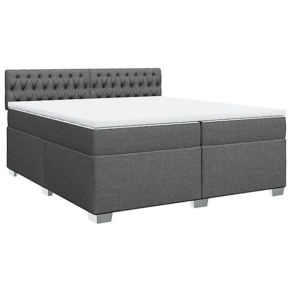 vidaXL Boxspringbett mit Matratze Dunkelgrau 200x200 cm Stoff2098122 günstig online kaufen