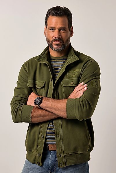 JP1880 Fleecejacke JP1880 Sweatjacke Stehkragen Badges günstig online kaufen