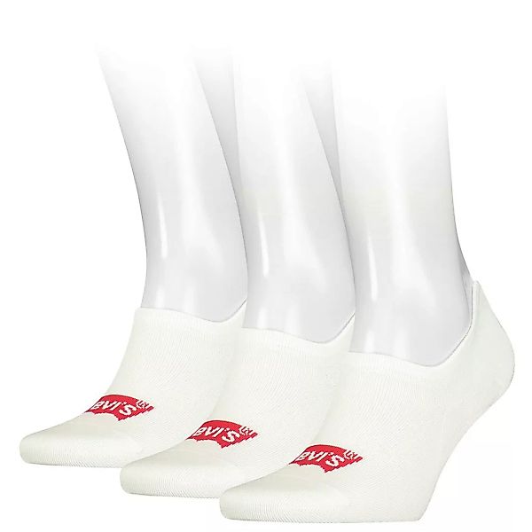 Levi´s ® High Rise Batwing Logo Footie Socken 3 Paare EU 43-46 White günstig online kaufen