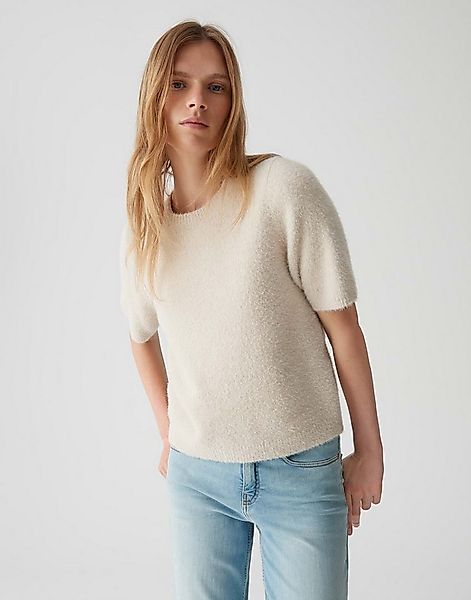 OPUS PANTS Kurzarmpullover PUMBA mit gebürsteter Textur Halbarm, extrem wei günstig online kaufen