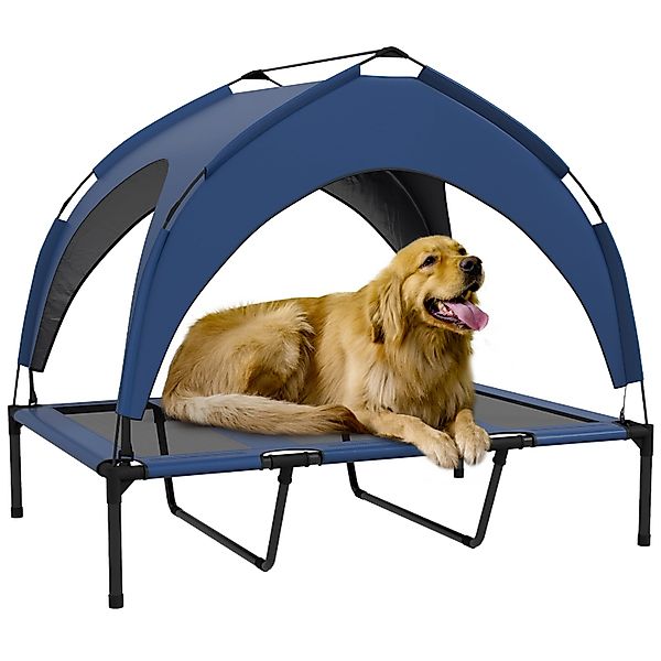 PawHut Erhöhtes Hundebett mit Baldachin Atmungsaktiv günstig online kaufen