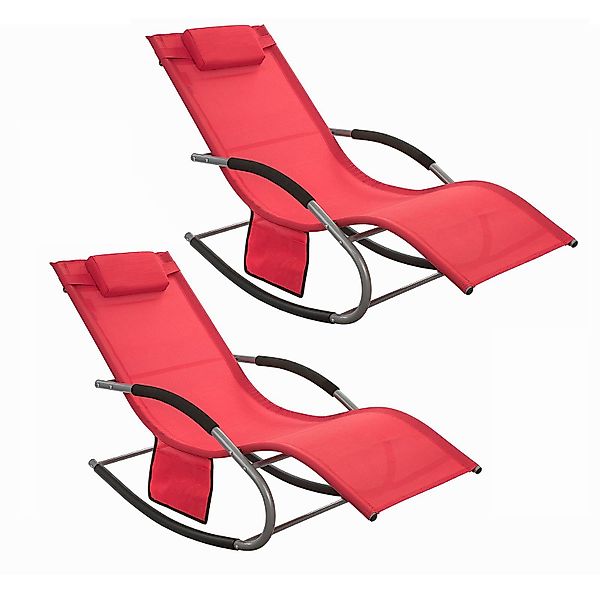SoBuy Gartenliege OGS28x2, 2 st, Sonnenliege günstig online kaufen