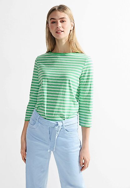 Cecil 3/4-Arm-Shirt Cecil Shirt mit Streifen in Celery Green (1-tlg) Nicht günstig online kaufen