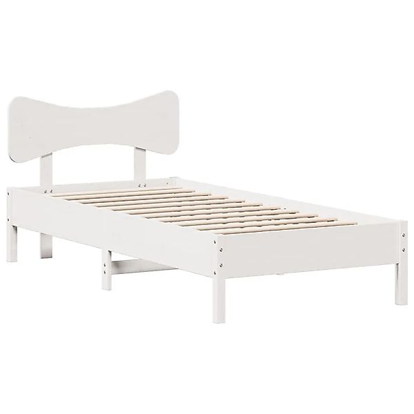 vidaXL Massivholzbett ohne Matratze Weiß 100x200 cm Kiefernholz 3328239 günstig online kaufen