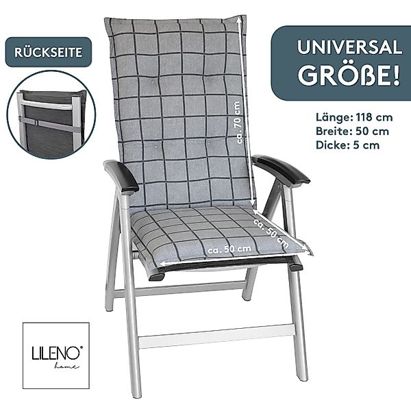 LILENO HOME Hochlehnerauflage Gartenstuhl Auflage, bequeme günstig online kaufen