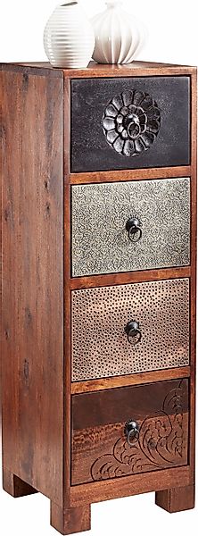 Home affaire Kommode "Mahar", Breite 30 cm mit Metallfronten günstig online kaufen