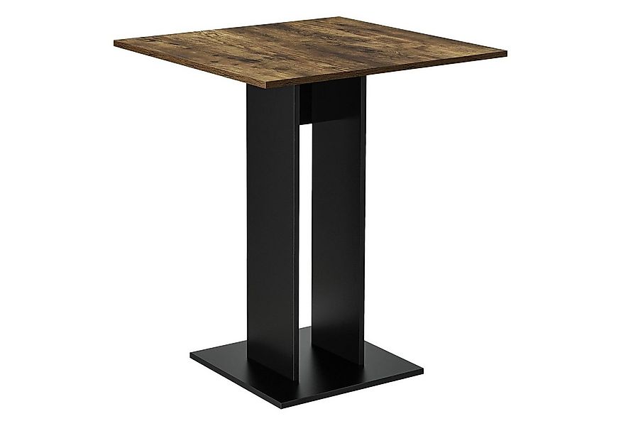 en.casa Küchentisch, »Lindesnes« Säulentisch quadratisch 65x65x78cm holzfar günstig online kaufen