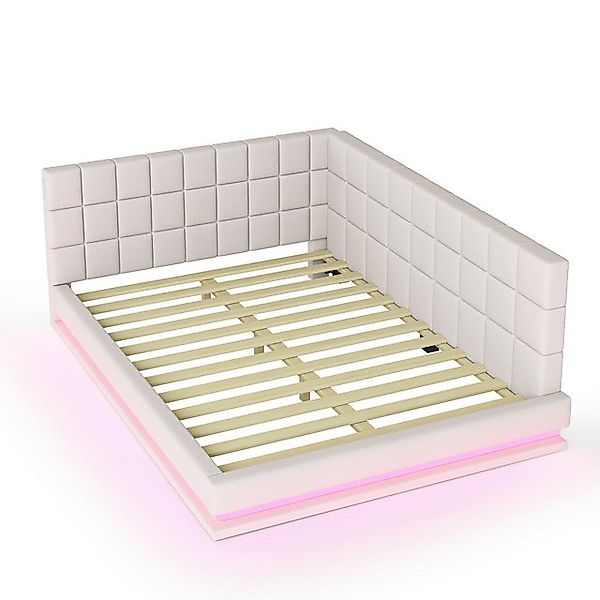 Gotagee Polsterbett Schlafsofa Einzelbett mit LED Lichtleiste USB Steckdose günstig online kaufen