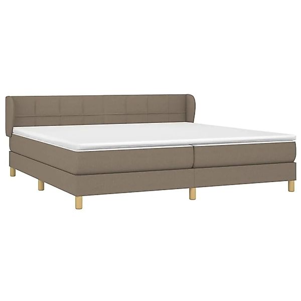 vidaXL Boxspringbett mit Matratze Taupe 200x200 cm Stoff 3126833 günstig online kaufen