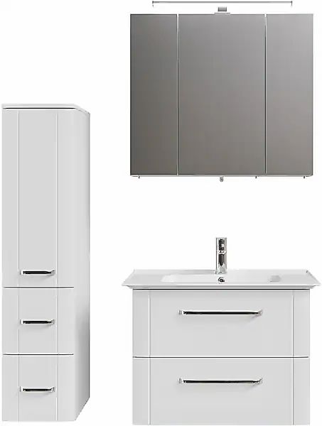 Saphir Badmöbel-Set »Serie 3006 3-teilig Keramik-Waschtisch mit Spiegelschr günstig online kaufen