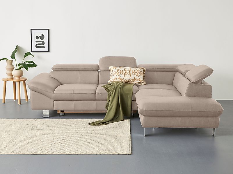 COTTA Ecksofa Driver L-Form, mit Kopfteilverstellung, günstig online kaufen