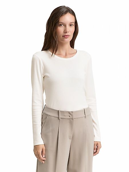 TOM TAILOR Langarmshirt, mit Rundhalsausschnitt und Stretch günstig online kaufen