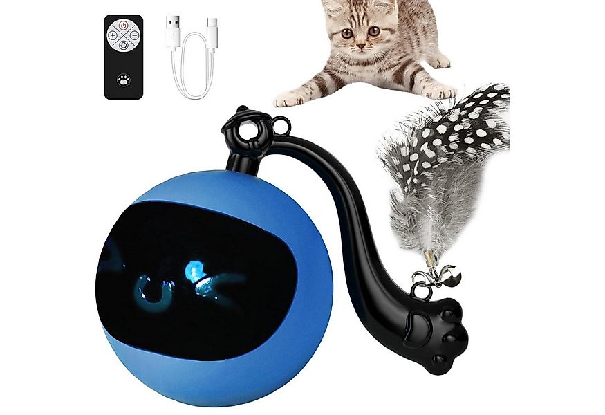 Refttenw Tier-Intelligenzspielzeug Interaktives Katzenspielzeug Ball mit Fe günstig online kaufen