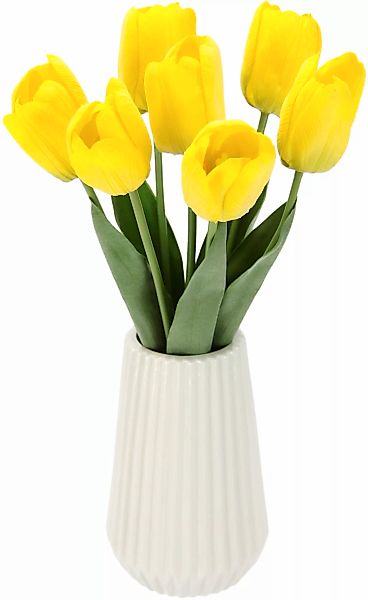 I.GE.A. Kunstblume "Real-Touch-Tulpen", Vase aus Keramik günstig online kaufen