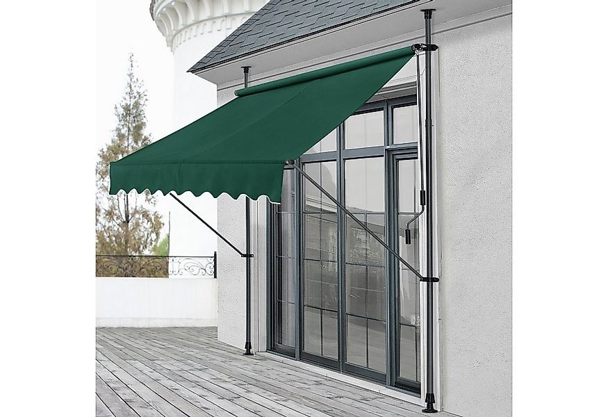 pro.tec Klemmmarkise »Stem« ohne Bohren Stahlgestell 150x120x220-309 cm Dun günstig online kaufen