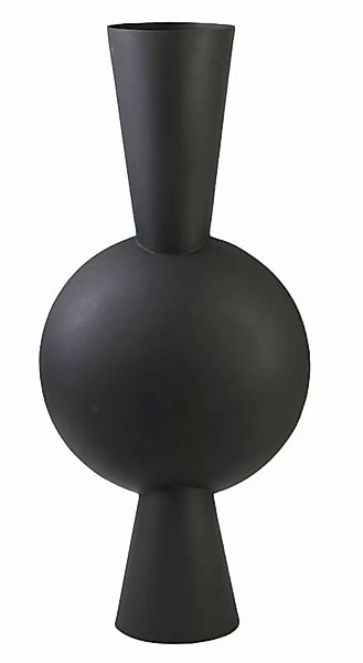 Light & Living Vasen Kavandu Vase matt schwarz 38 x 17,5 x 79,5 cm (schwarz günstig online kaufen