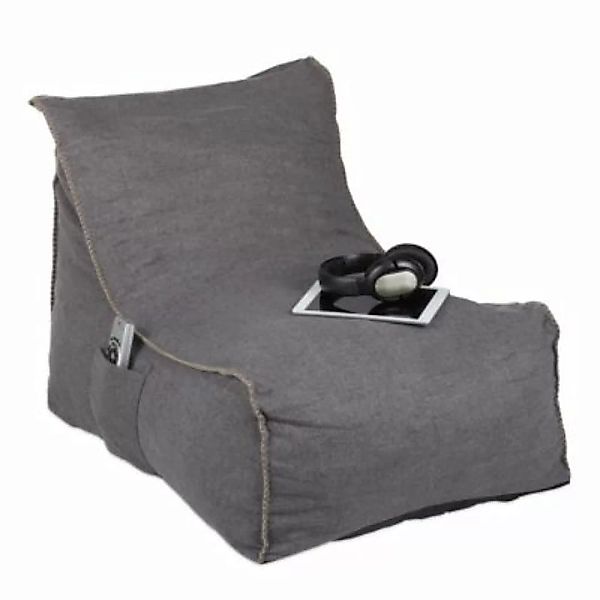 relaxdays Sitzsack mit Lehne dunkelgrau günstig online kaufen
