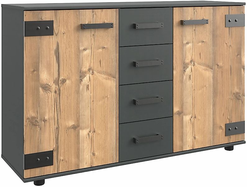 Wimex Kombikommode "Stockholm Sideboard Kommodenschrank", rustikale Optik I günstig online kaufen