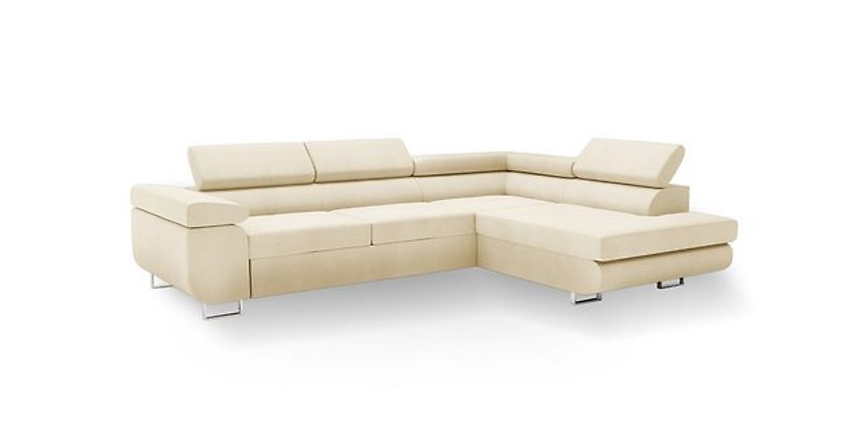 Goldstoff Ecksofa hochwertiges Sofa mit Schlaffunktion, Eckcouch mit prakti günstig online kaufen