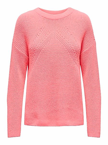 ONLY Rundhalspullover ONLBELLA LIFE LS DETAIL O-NECK CC KNT günstig online kaufen