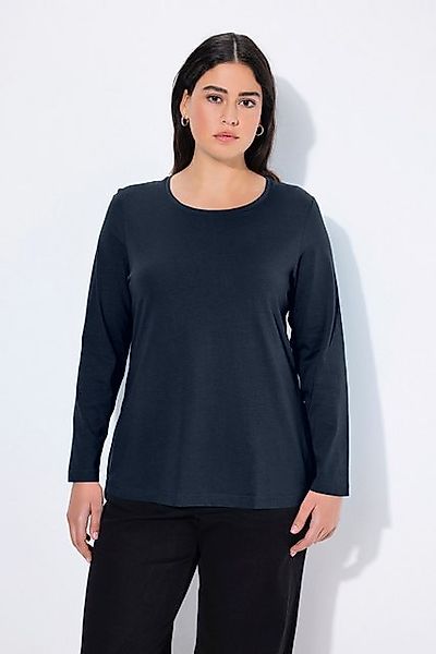 Ulla Popken T-Shirt Shirt Slim Rundhalsausschnitt Langarm günstig online kaufen