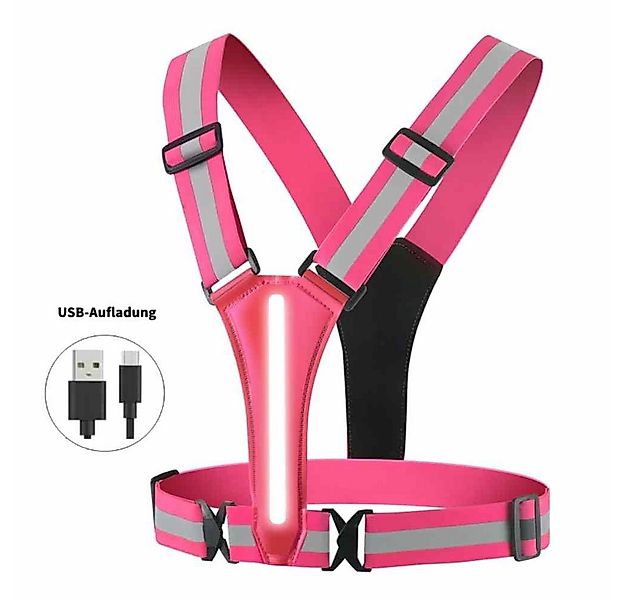 Blusmart Warnweste Warnweste LED reflektierende weste (Verstellbare Kleidun günstig online kaufen