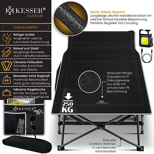 KESSER Campingliege Campingbett Feldbett Klappbar Klappbett günstig online kaufen