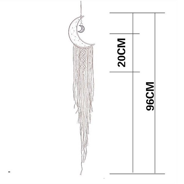 Kaket Wanddekoobjekt Makramee Wandbehang Mond Traumfänger günstig online kaufen