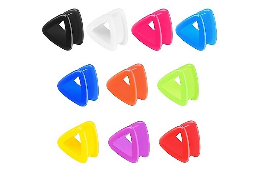 Taffstyle Plug Silikon Ohr Tunnel Piercing Flexibel Dreieck Flexibel weich, günstig online kaufen