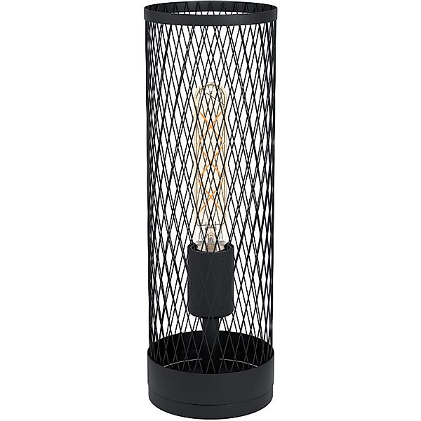 Eglo Tischleuchte Redcliffe 1-flammig Ø 12 cm Schwarz günstig online kaufen