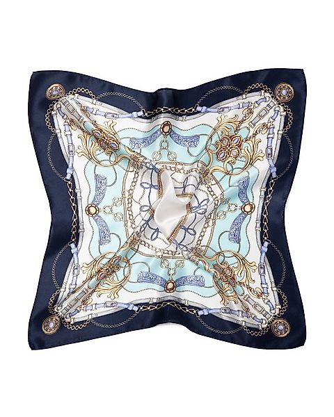 MayTree Seidentuch quadratisch Barock 53x53 blau, (Stück), 100% Seide günstig online kaufen